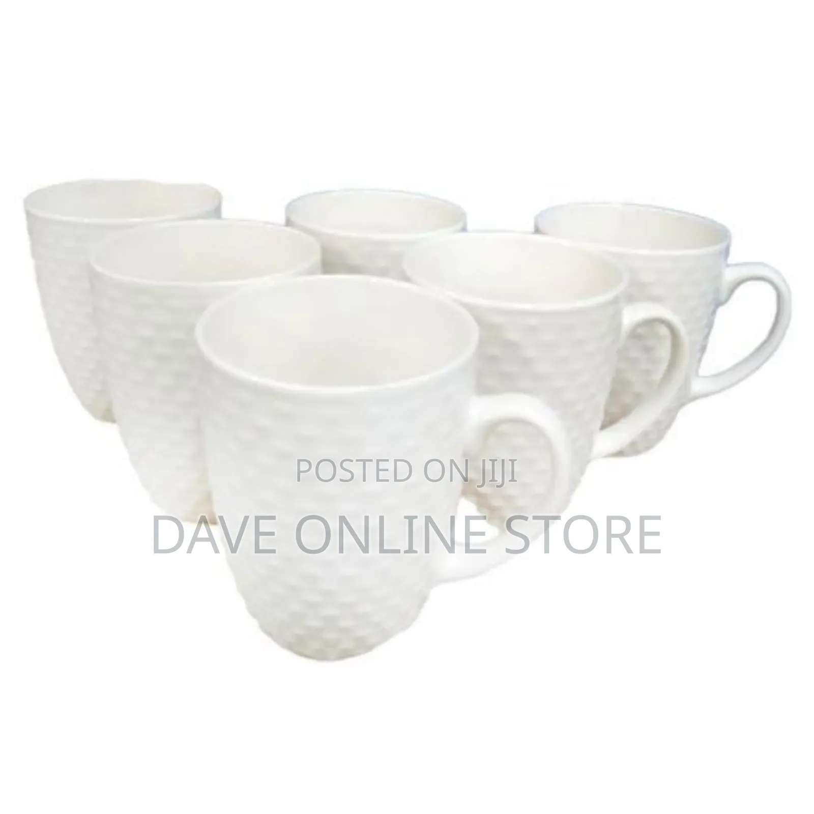 6 Pieces Set of Tea Coffee Cups - White