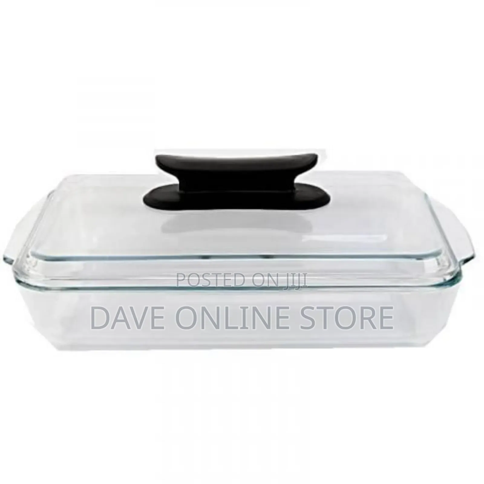 Oval Glass Casserole Dish for Serving-Transparent