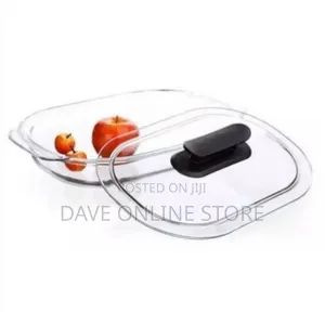 Oval Glass Casserole Dish for Serving-Transparent
