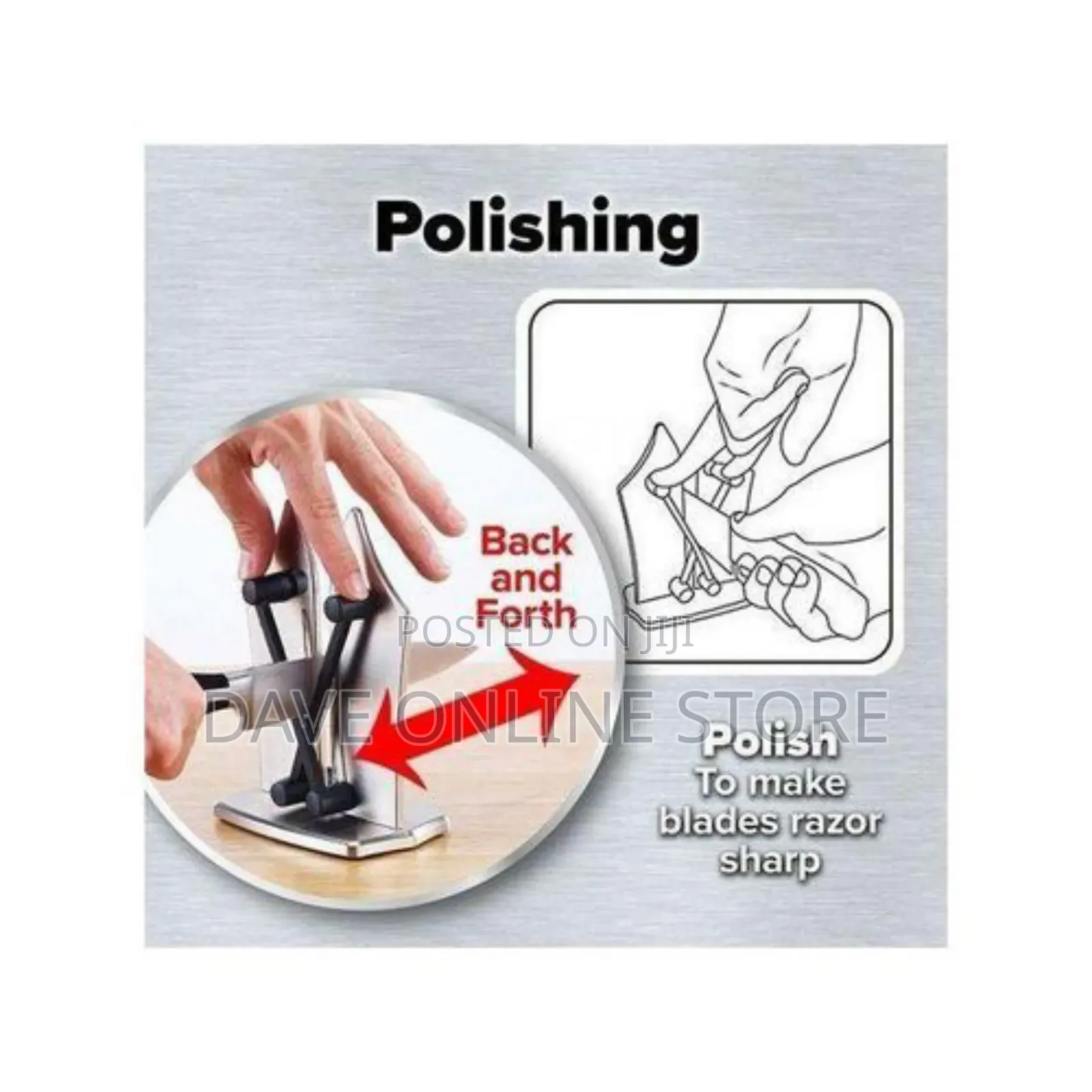 Stainless Steel Manual Knife Sharpener - Silver