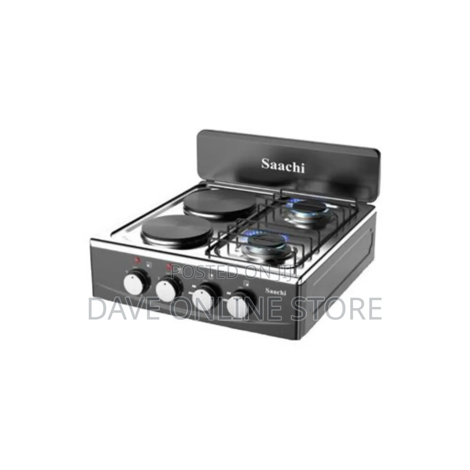 Saachi 2 Gas +2 Electric Hot Plate Table Top Cooker Burner