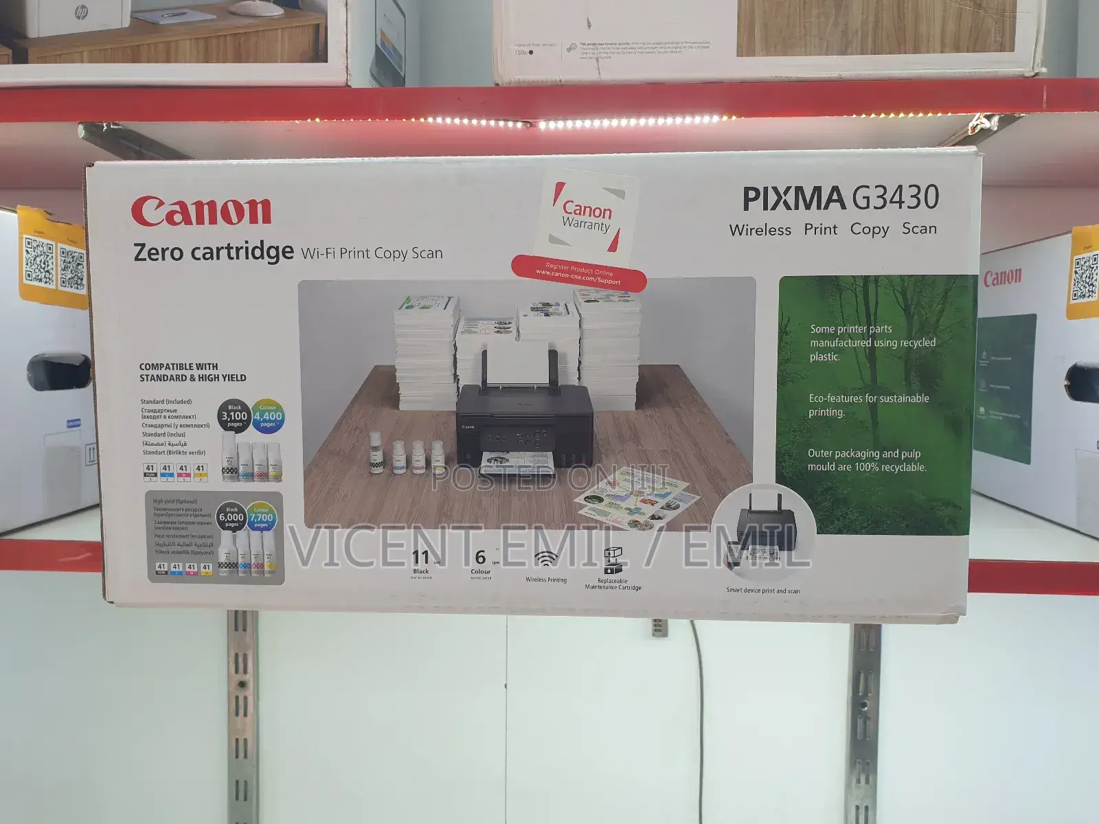 Canon Printer Pixma G3430 Mega Tank