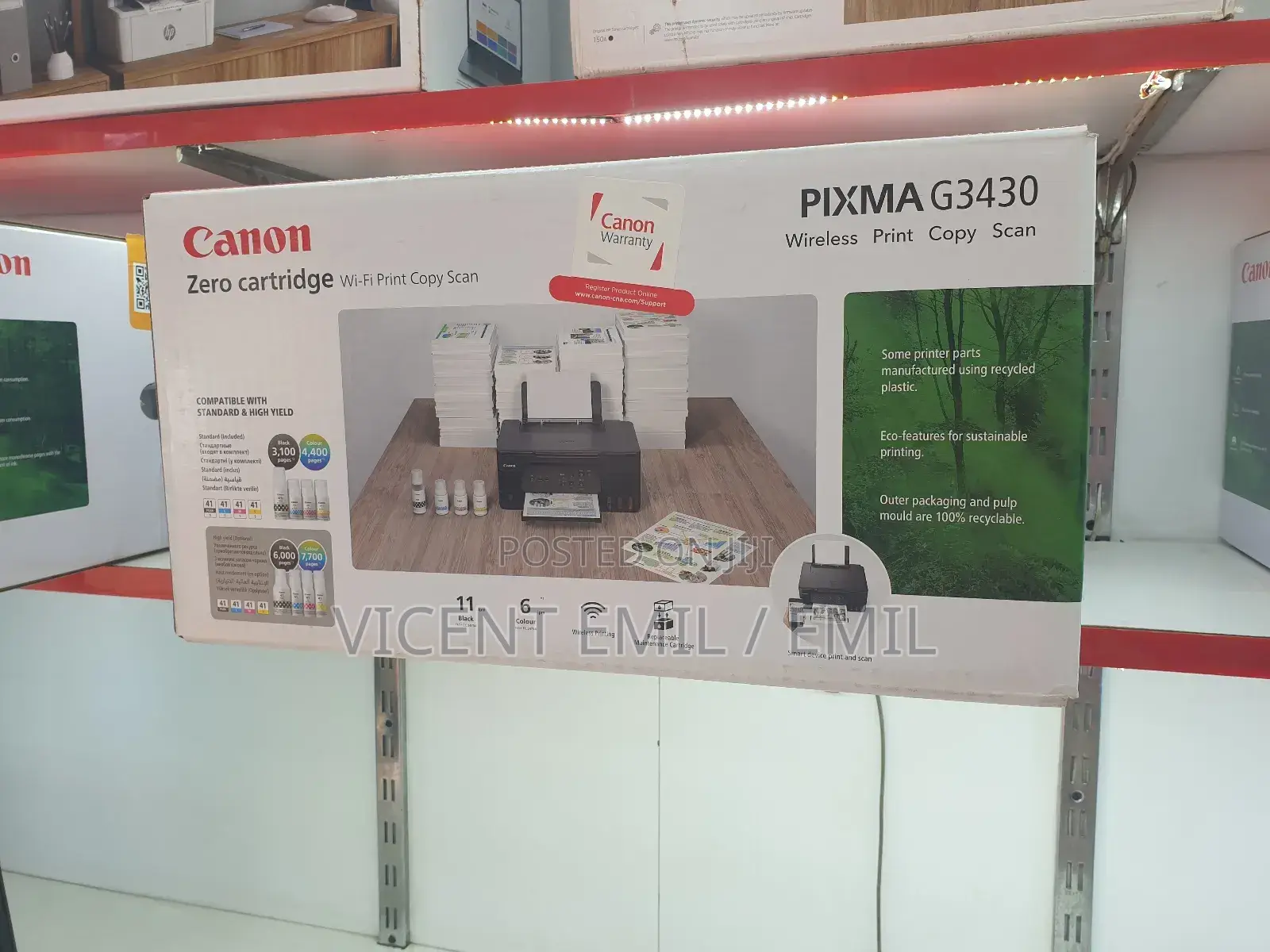 Canon Printer Pixma G3430 Mega Tank