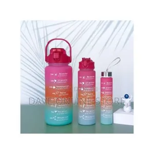 3 in 1 Extra Large Water Bottle Set-Sport -Multicolored