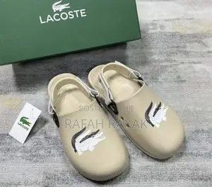 Original Off-White Lacoste Calm Mule Rubber Sandals