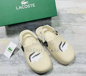 Original Off-White Lacoste Calm Mule Rubber Sandals