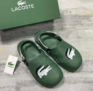 Original Green Lacoste Calm Mule Rubber Sandals