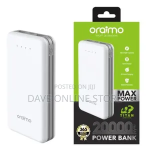 Oraimo Fast-Charging 20,000mah Power Bank, Ultra-Slim -