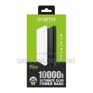 Oraimo Fast-Charging 10,000mah Power Bank, Ultra-Slim