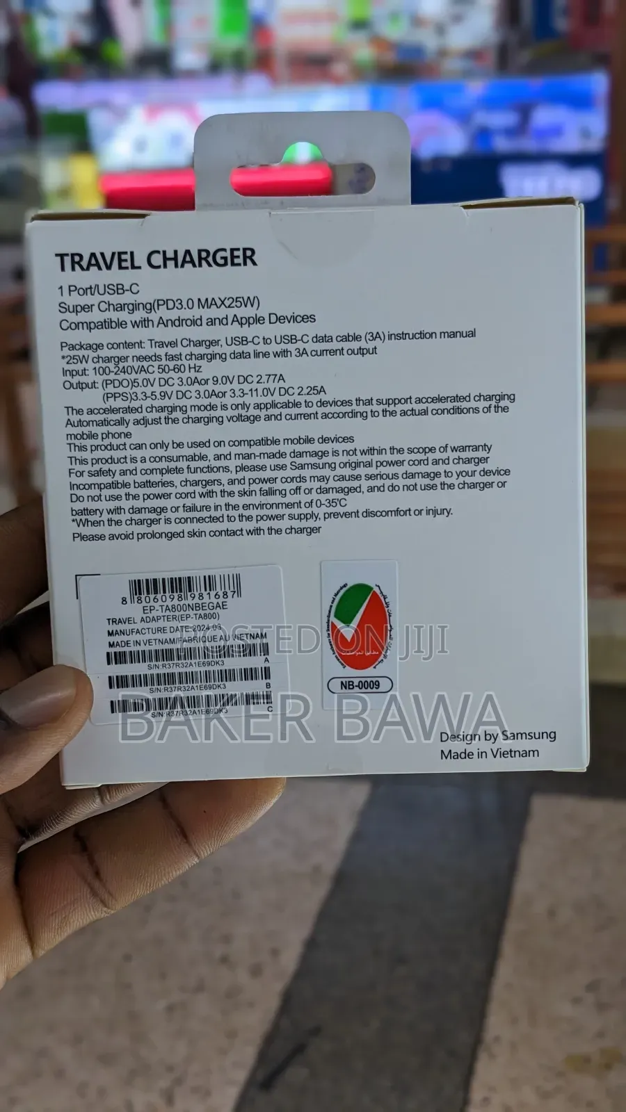 Original Type C to C Samsung Charger Adapter