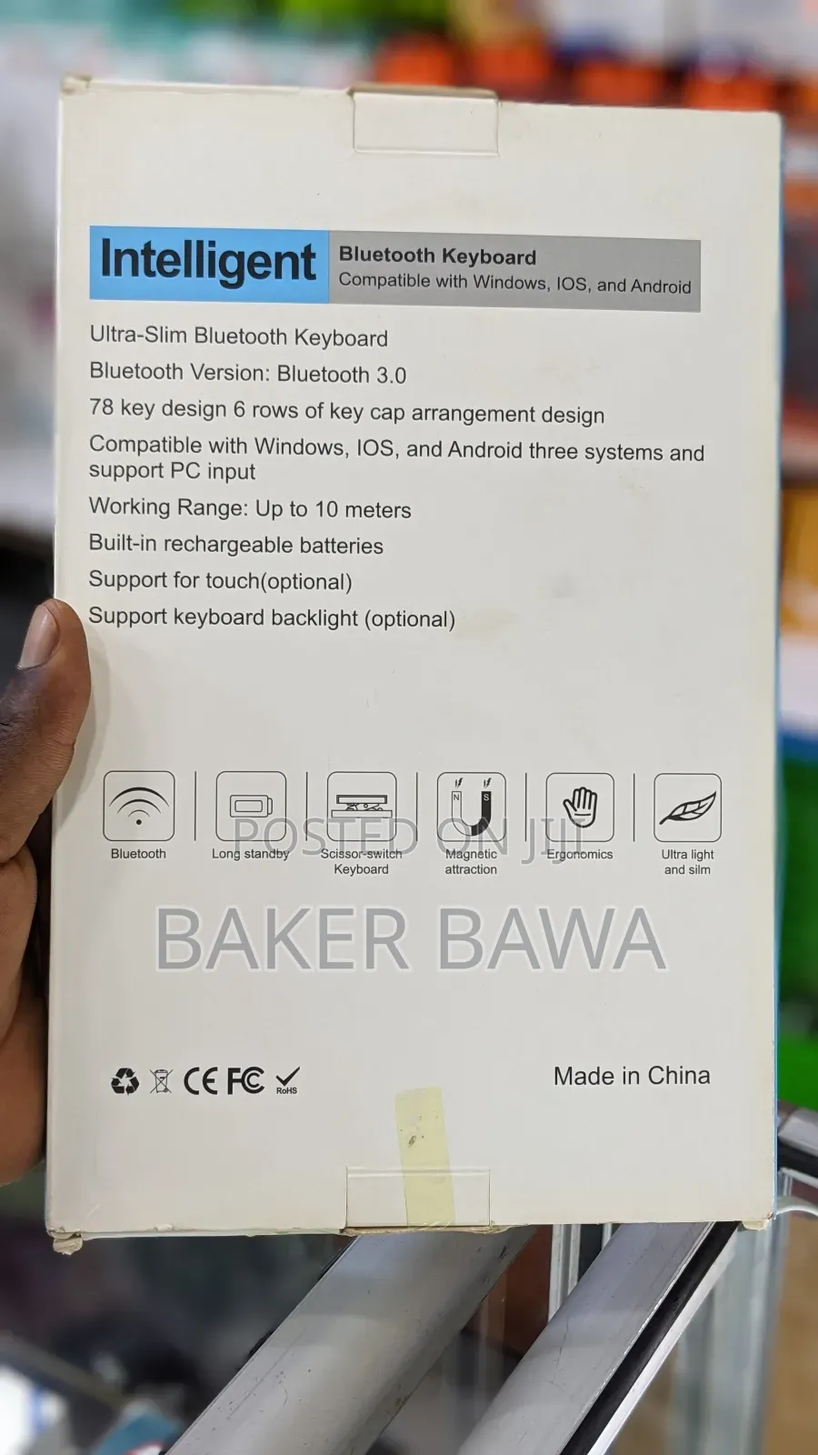 Bluetooth Keyboard Compatible With Ios and Android