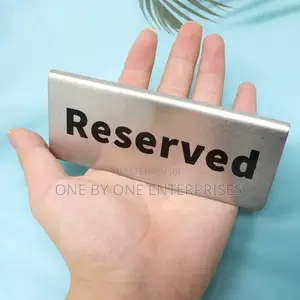 Double Side Reserved Table Signs Tent Stainless Steel