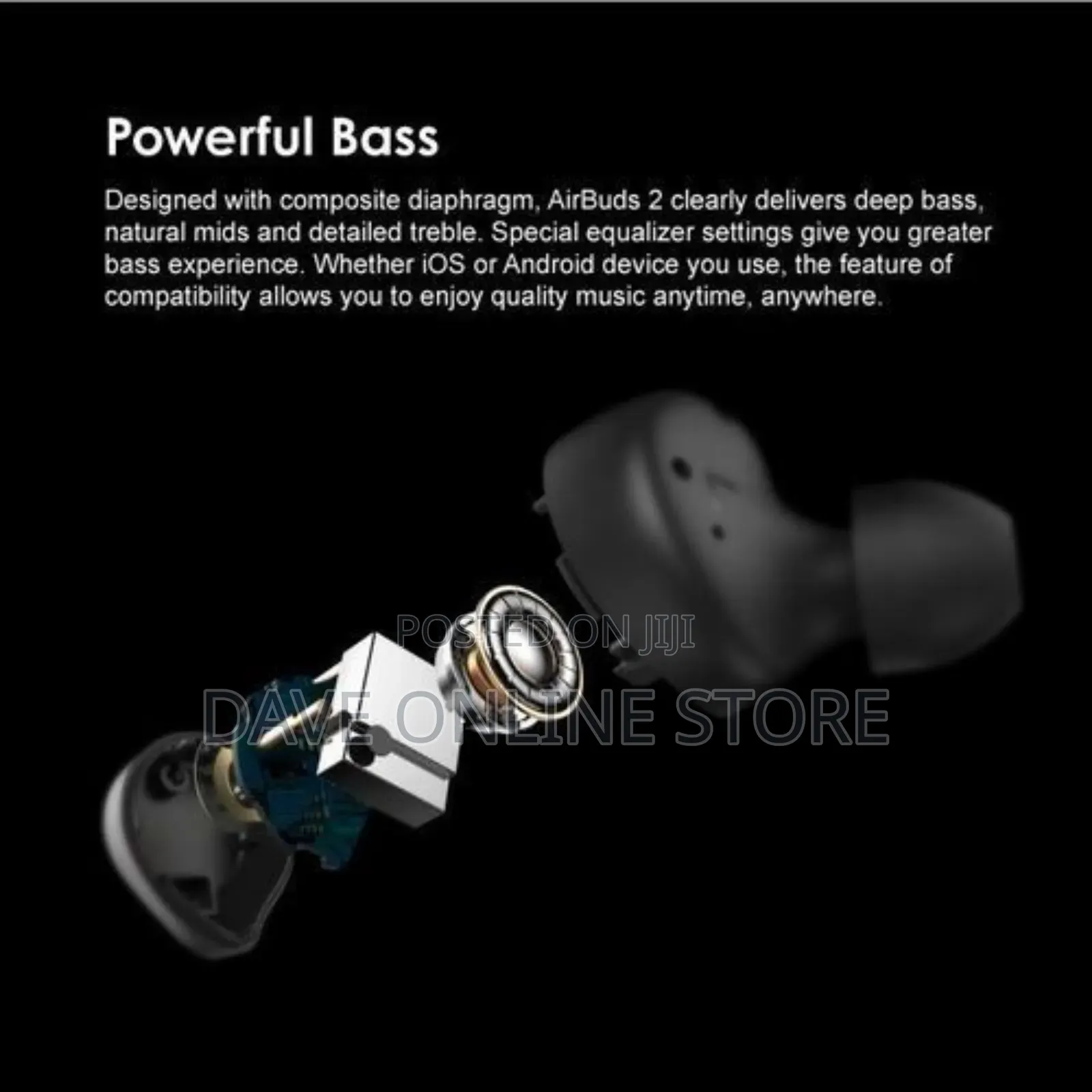 Oraimo Airbuds 2 TWS True Wireless Stereo Earbuds-Black