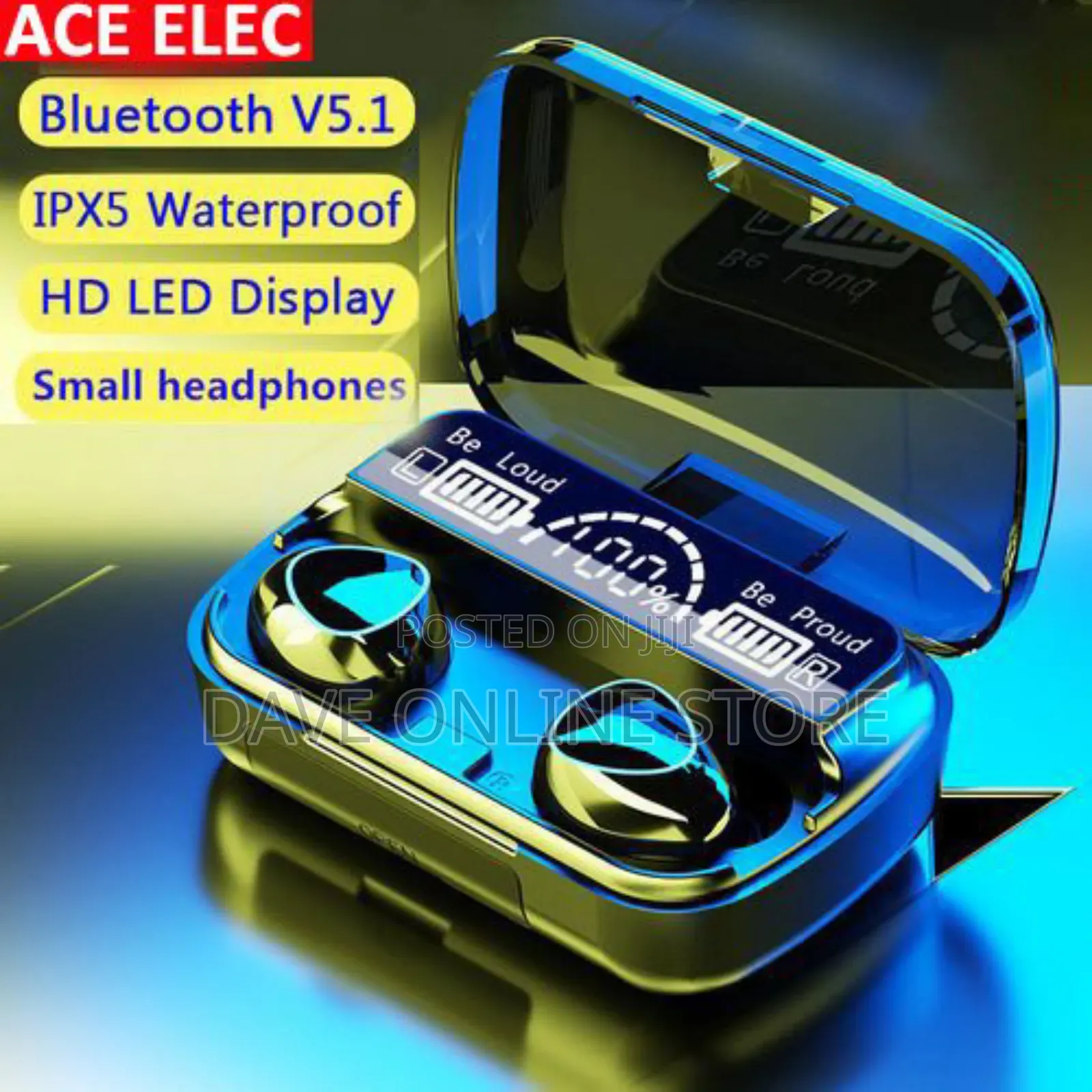 Ace Elec M10 Wireless Bluetooth 5.1 Earphones LED Display
