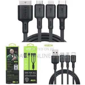 Oraimo 3in1 USB Type C,USB Charging Data Cable - Black