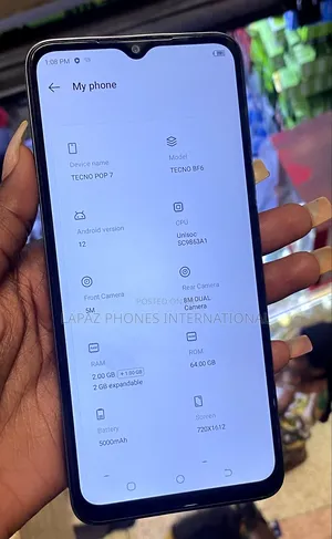 Tecno Pop 7 64 GB Black