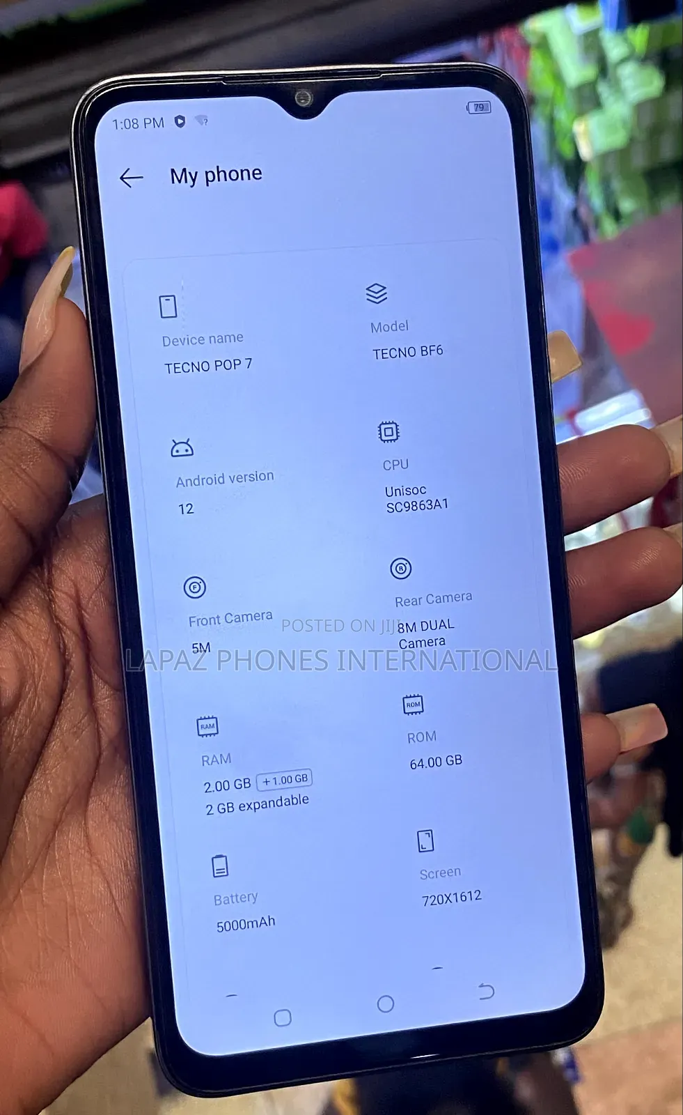 Tecno Pop 7 64 GB Black