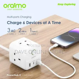 Oraimo Powerhub C 6-in-1 Fast Charging Portable Power Cube