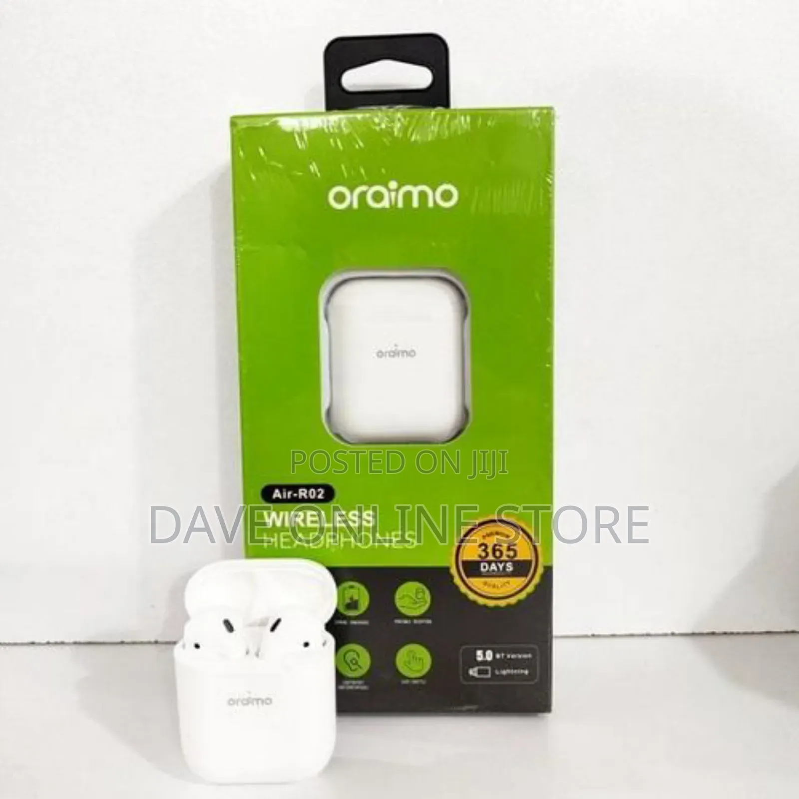 Oraimo Air R02 Wireless Bluetooth Headphones - White