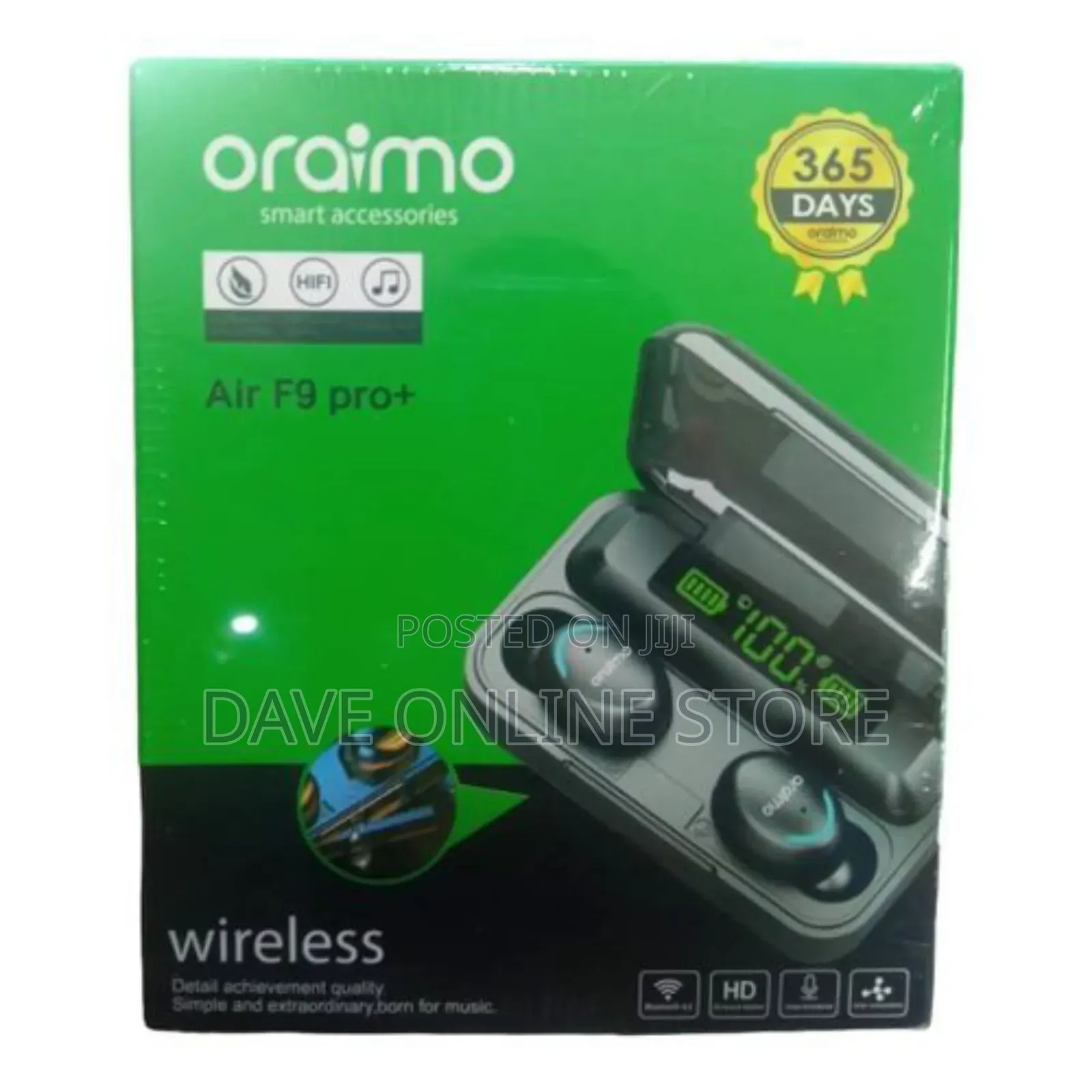 Oraimo Earbuds Air F9 Pro + HIFI Quality Bluetooth 5.0
