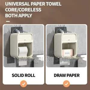 Toilet Paper Holder Bathroom Tissue Storage Box Wall Mount