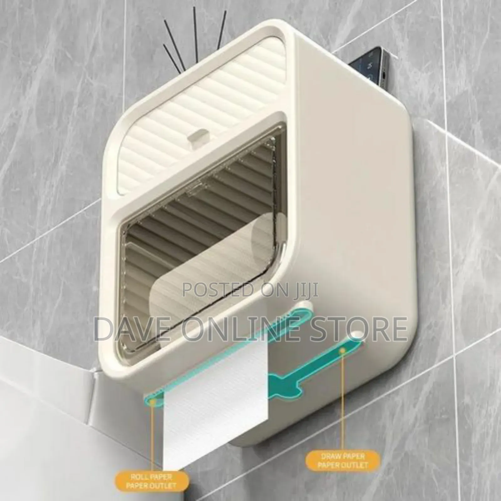 Toilet Paper Holder Bathroom Tissue Storage Box Wall Mount