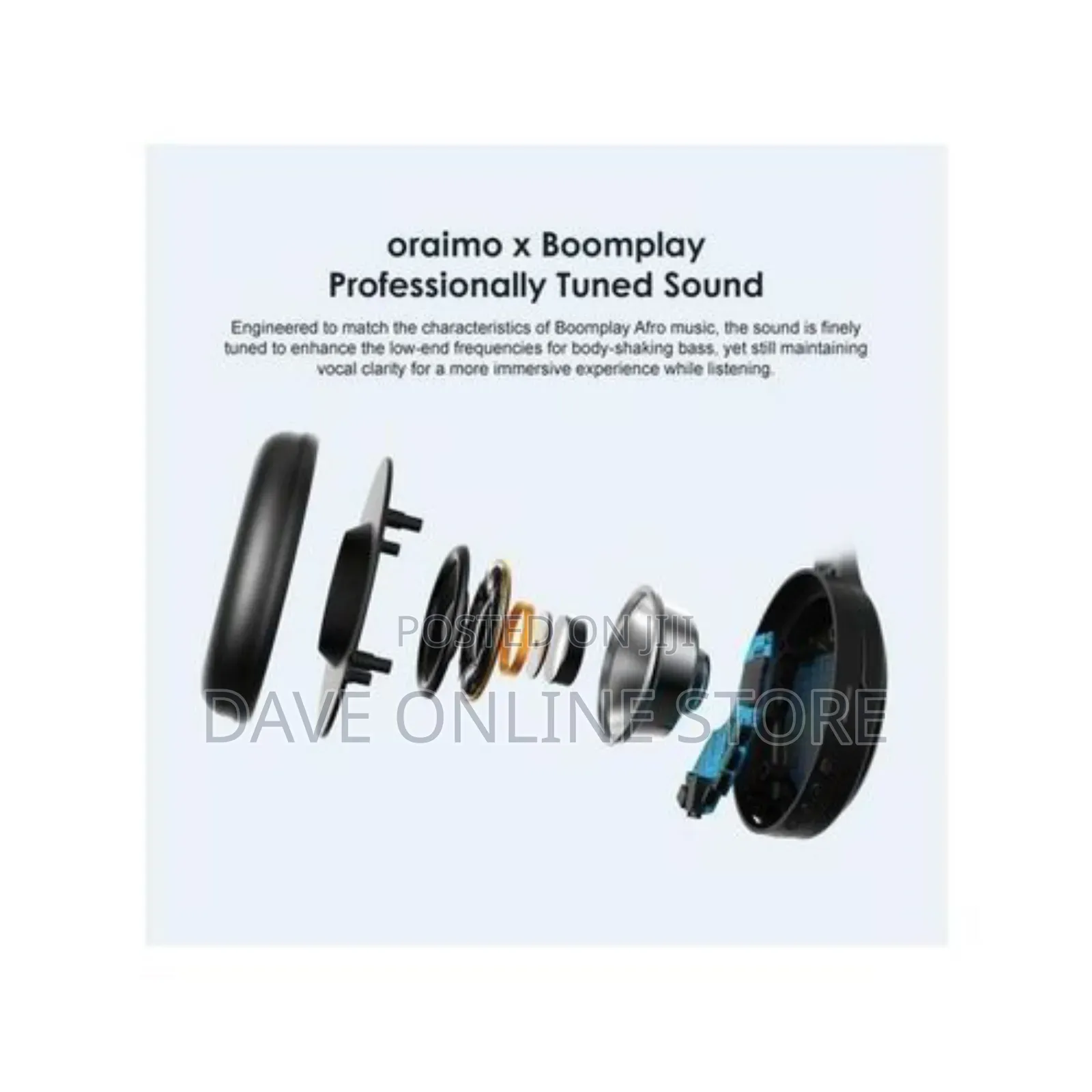 Oraimo Boompop Over-Ear Bluetooth Wireless Headset - Black
