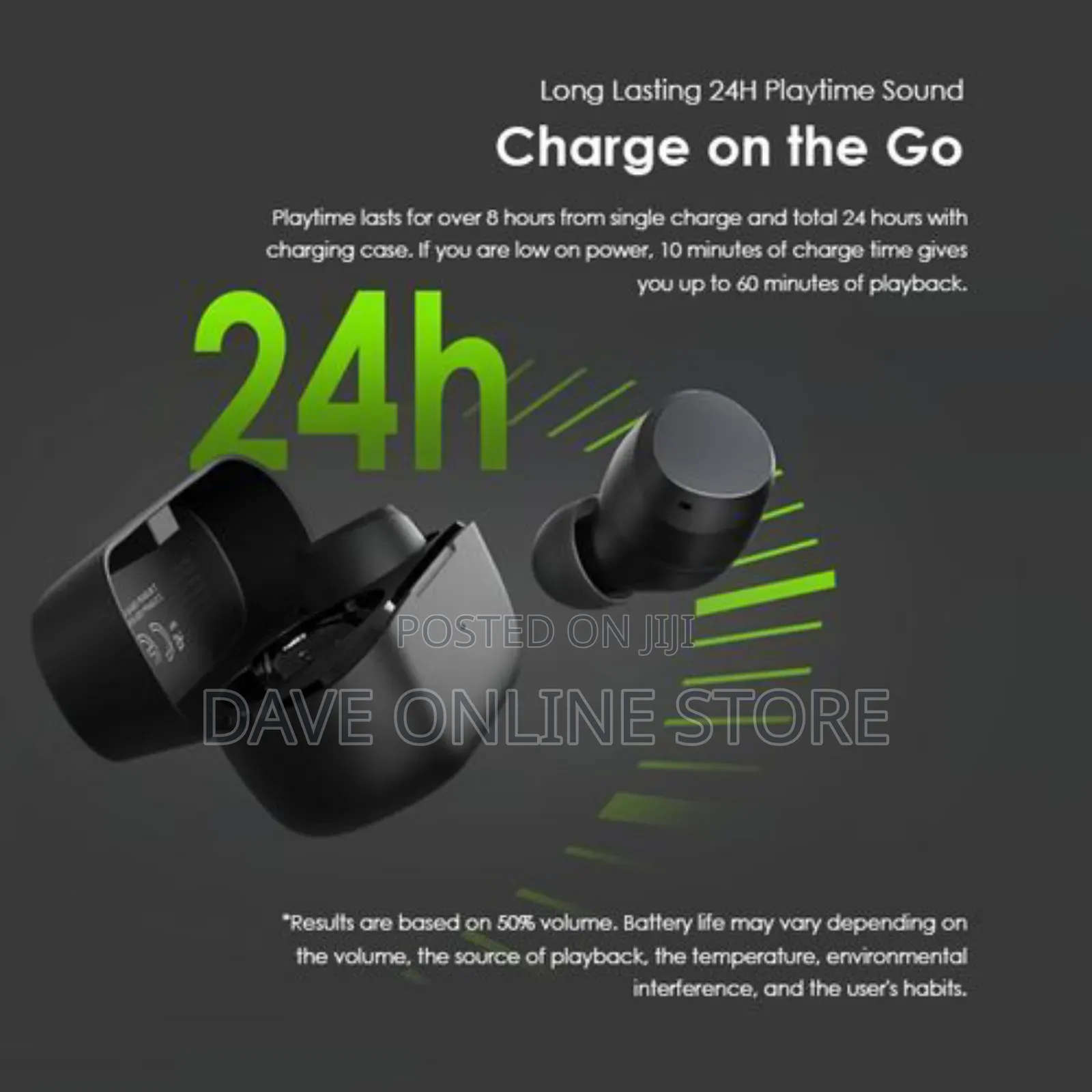 Oraimo Rock Long Playtime 2-Mic ENC TWS Wireless Earbuds -