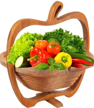 Wooden Countertop Folding Fruit Basket