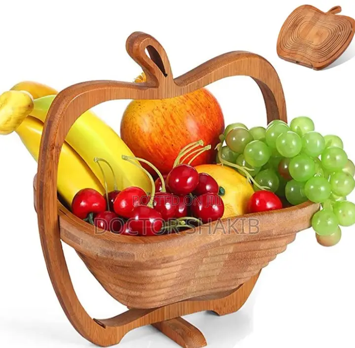 Wooden Countertop Folding Fruit Basket