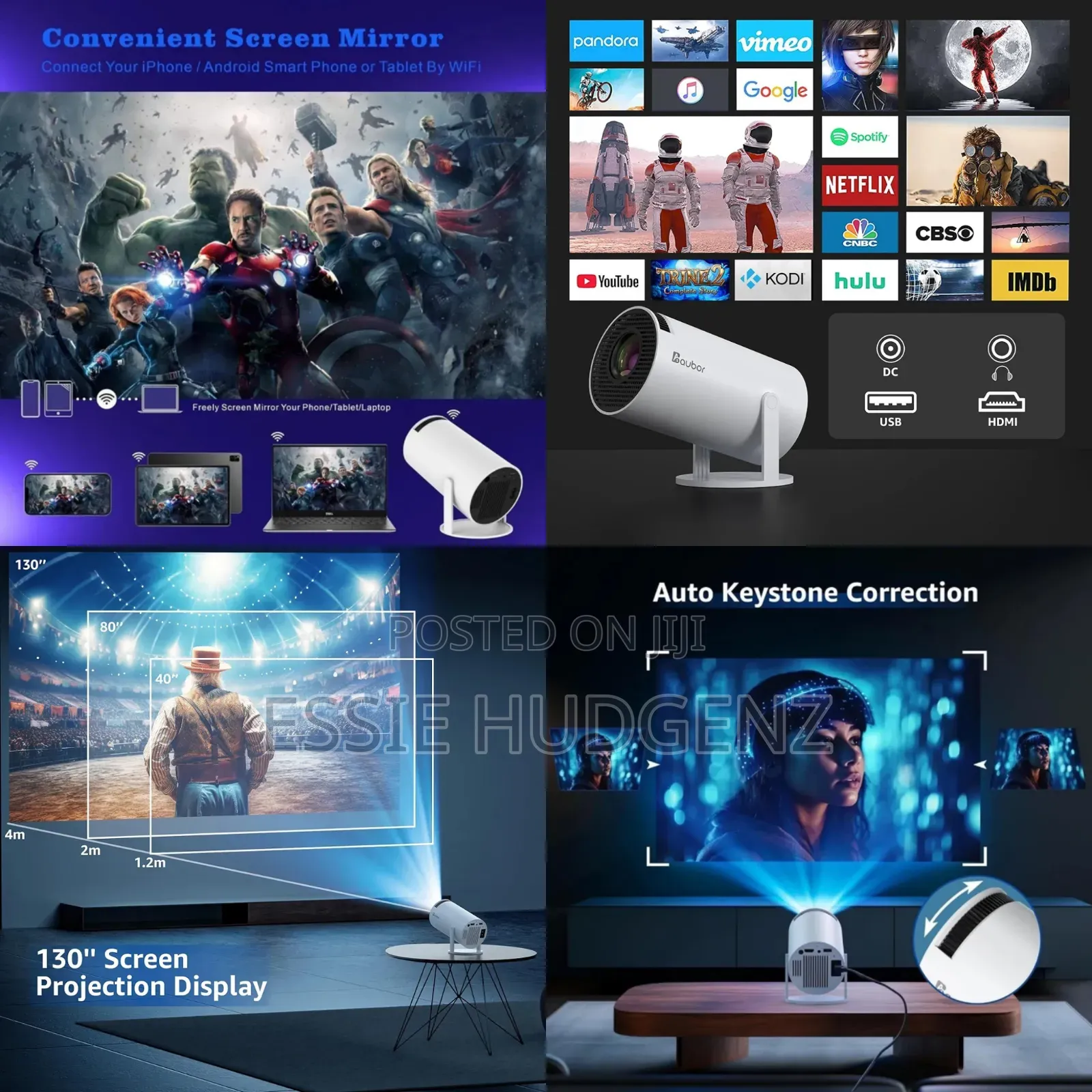 Smart Mini Projector With Android Tv