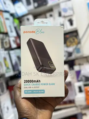 Porodo Blue 20000mah/22.5w Quick Charge Power Bank