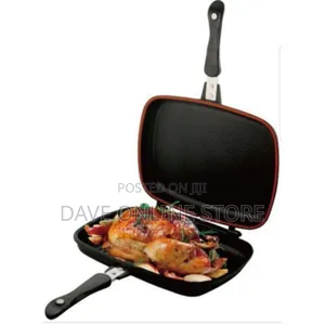 Non-Sticky Double Grill Pan 40cm Black