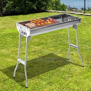 Portable Folding Stainless Steel Charcoal BBQ Grill Smoker,