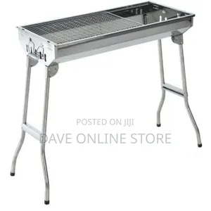 Portable Folding Stainless Steel Charcoal BBQ Grill Smoker,