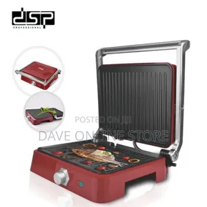 DSP Sandwich Maker Panini Presser Contact Grill Machine- Red
