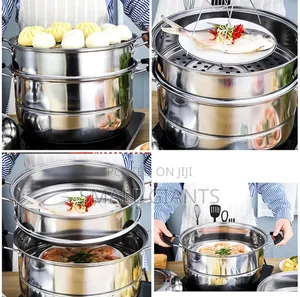 Steamer, Household Stainless Steel 3-layer Cooking Pot