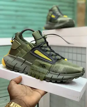 Original Men’S Reebok Zig Kinetica Edge Army Green Sneaker