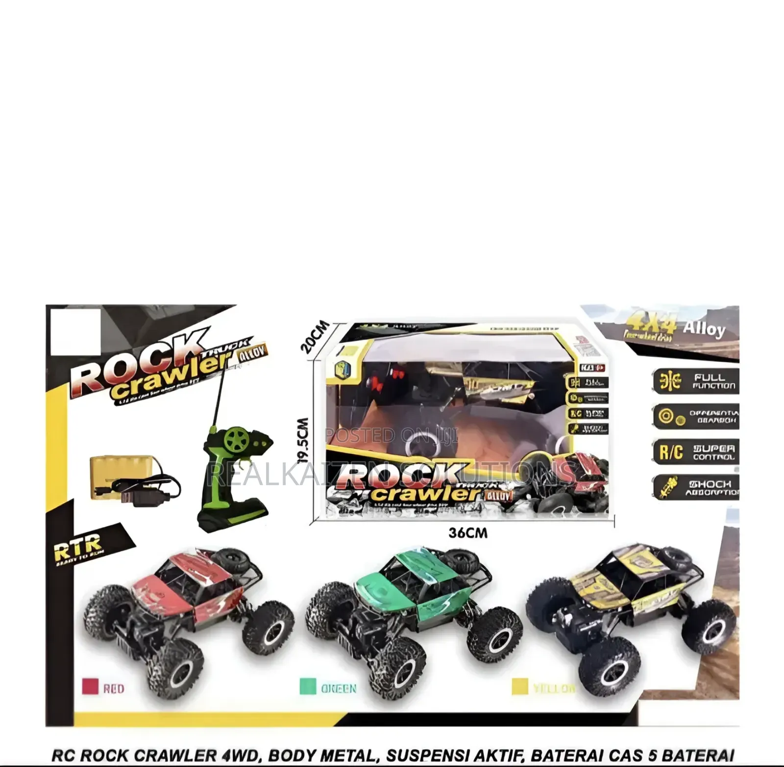 Rock Crawler Remote Control 4x4 Alloy Truck Kid Vehicle