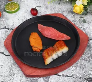 1pc Non-Stick Steak Pan With a Wooden Base