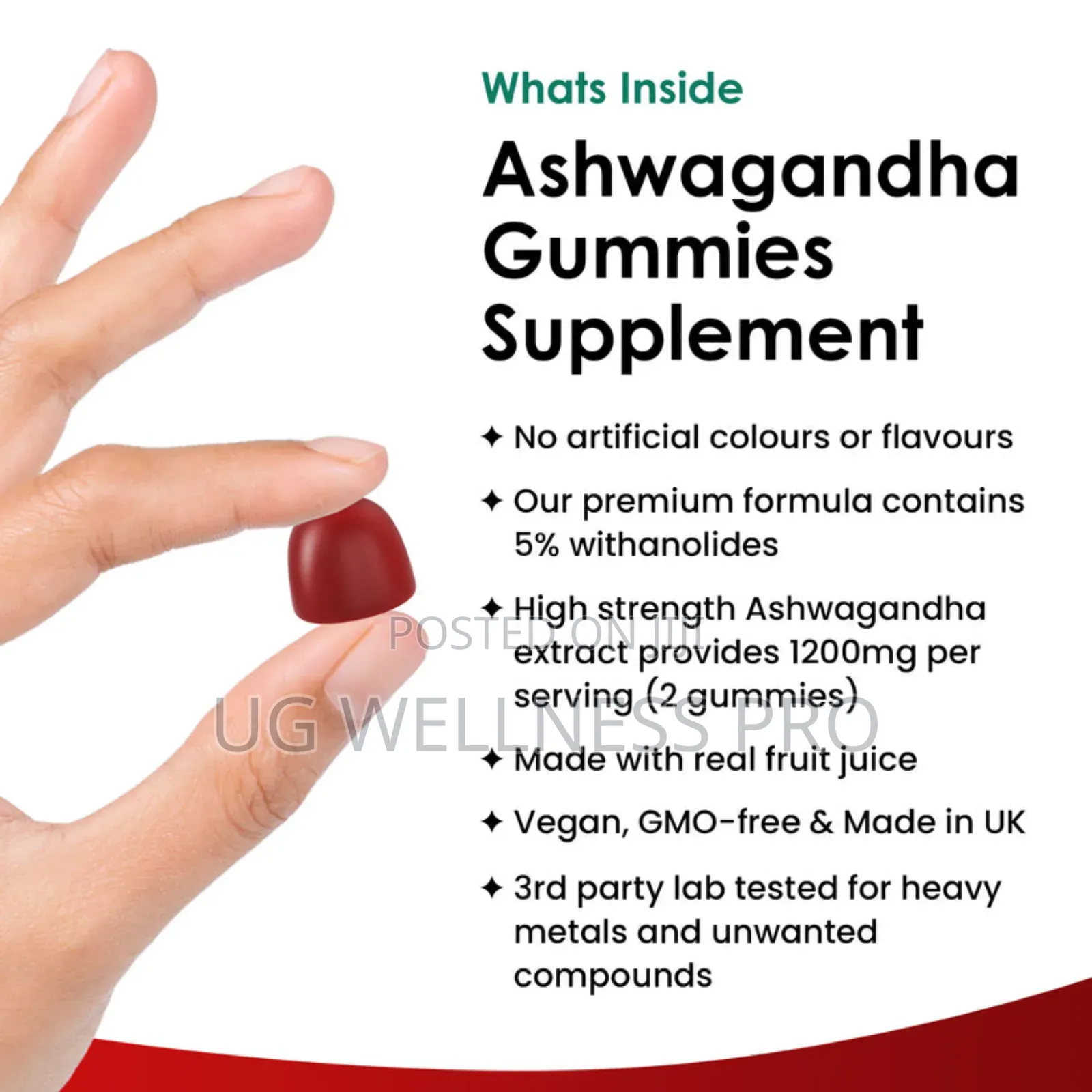 New Leaf Ashwagandha Gummies 1200mg – High Strength 30 Serv