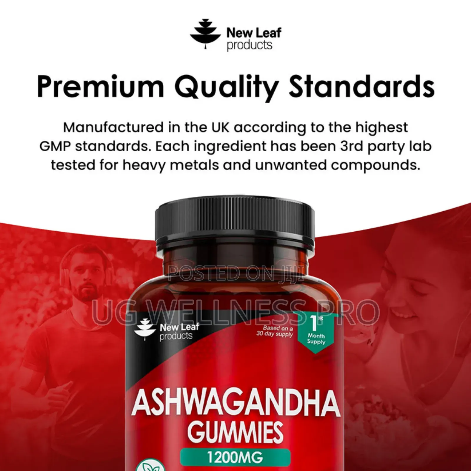 New Leaf Ashwagandha Gummies 1200mg – High Strength 30 Serv