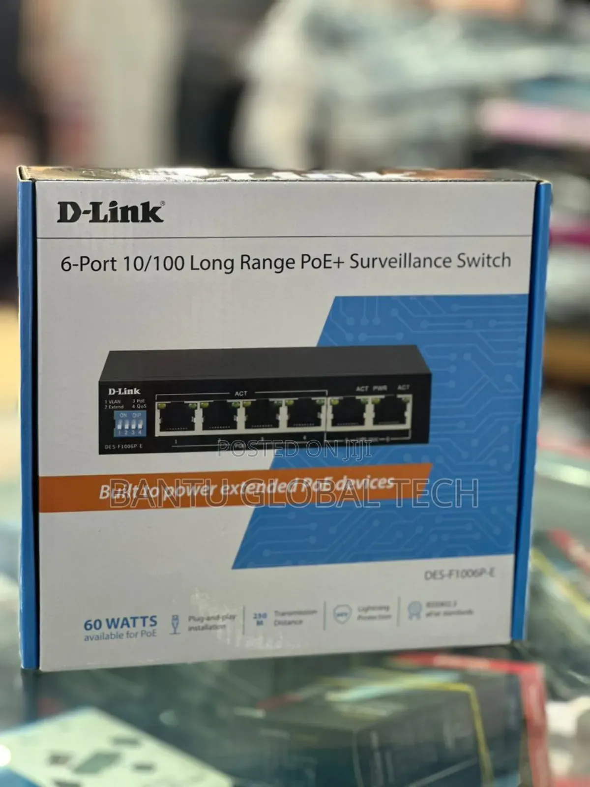 6 Port Long-Range POE + Surveillance Switch