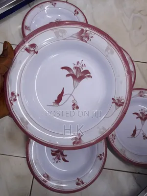 6pcs Heavy Flower Melamine Plates