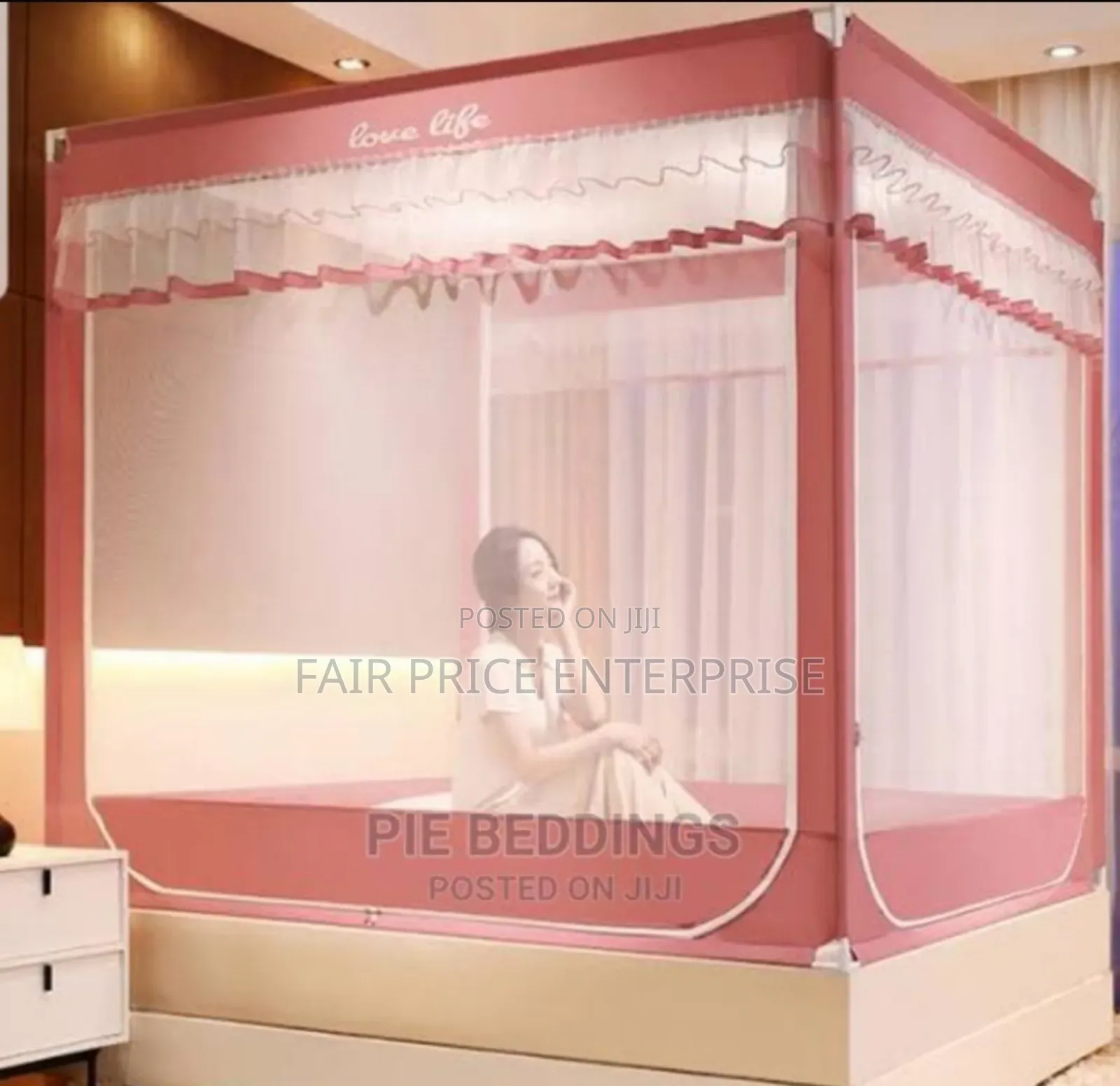 VIP 4 Stand on Bed Luxury Mosquito Net 6x6