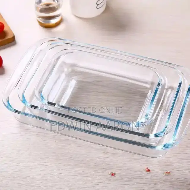 Glass Baking Tray Set 3pcs (1L /1.6l / 2.2L)