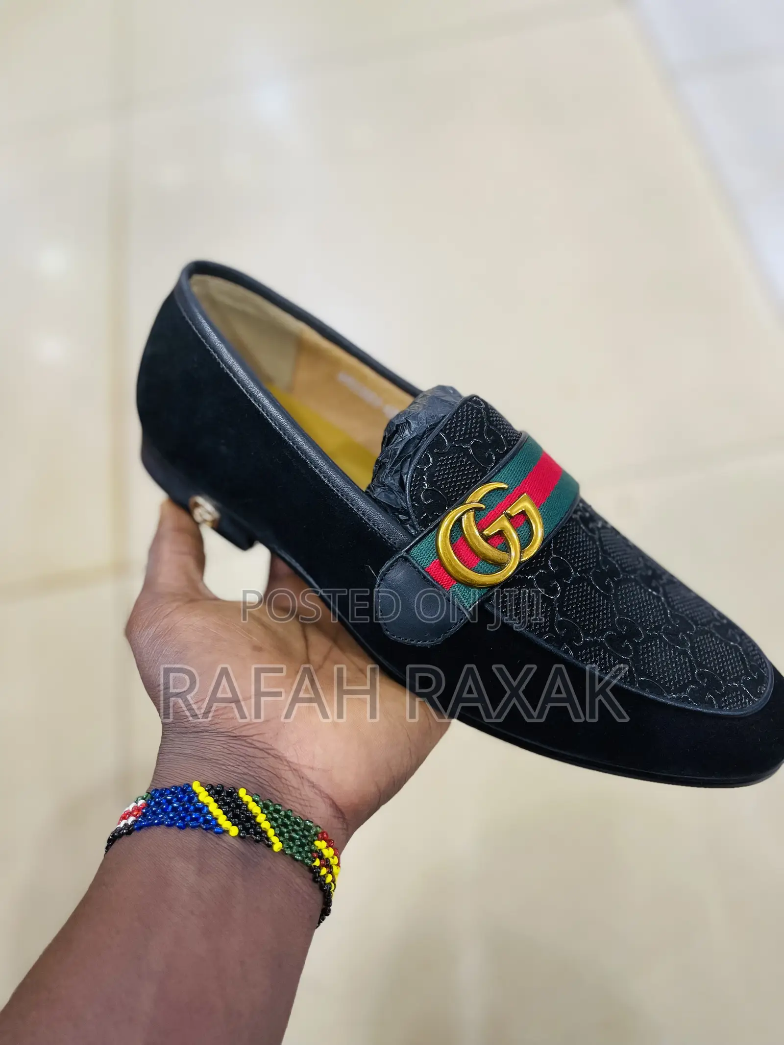 Original Men’S Black Gucci Suede Loafers