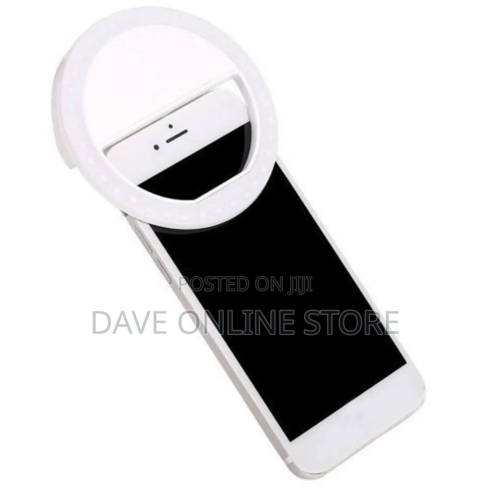 Portable Selfie LED Camera Ring Flash Fill Light -White