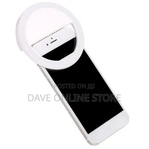 Portable Selfie LED Camera Ring Flash Fill Light -White