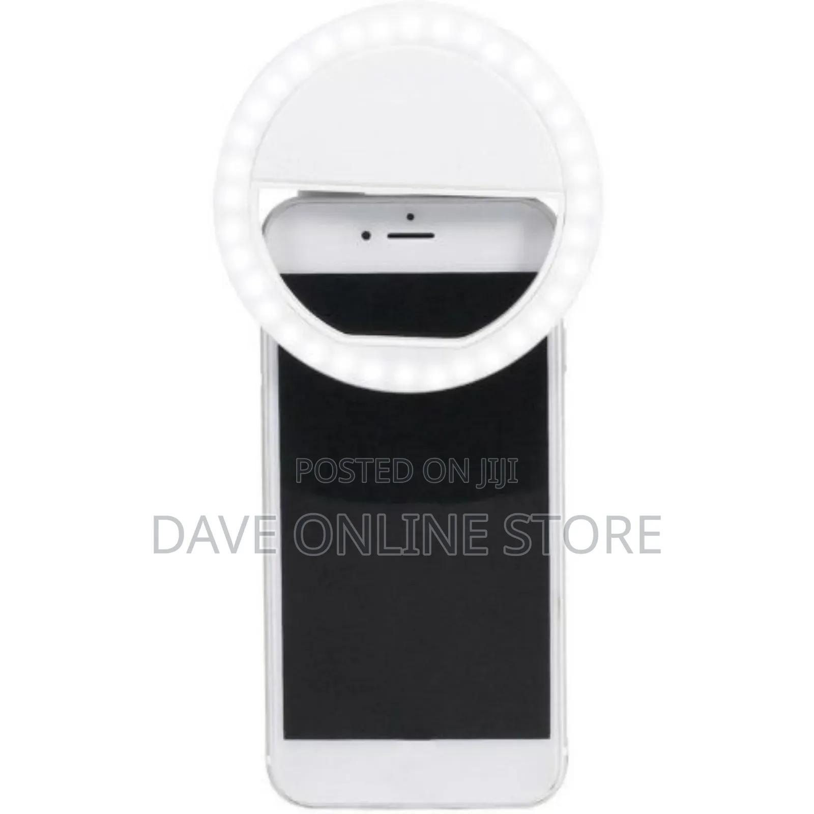 Portable Selfie LED Camera Ring Flash Fill Light -White